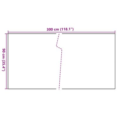 vidaXL Balkonscherm 300x90 cm poly rattan bruin en zwart