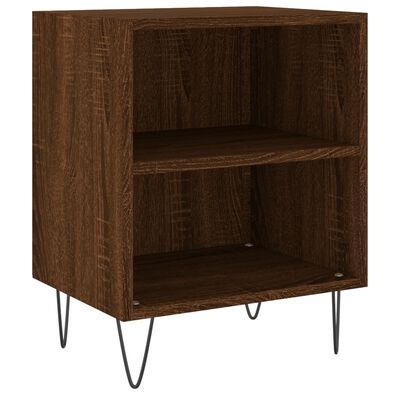 vidaXL Nachtkastjes 2 st 40x30x50 cm bewerkt hout bruin eikenkleur