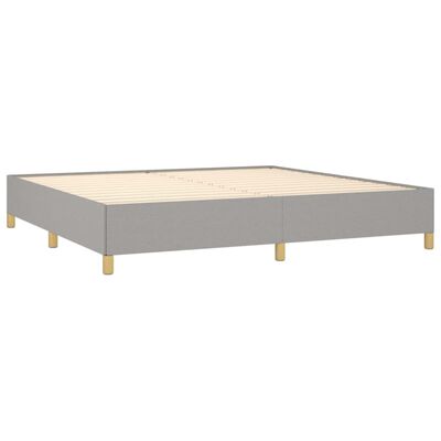 vidaXL Bedframe zonder matras stof lichtgrijs 200x200 cm