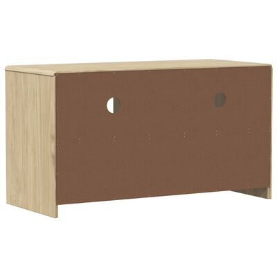 vidaXL Tv-meubel SAUDA 99x43x55 cm massief grenenhout eikenkleurig