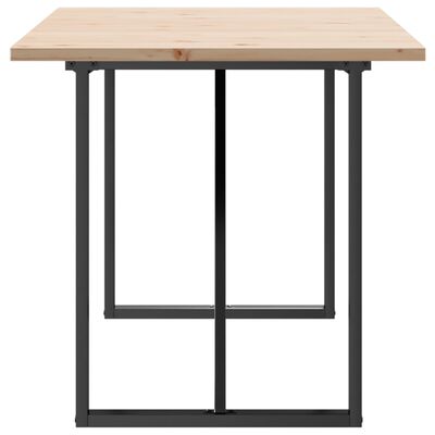 vidaXL Eettafel O-frame 160x80x75,5 cm massief grenenhout en gietijzer