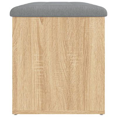 vidaXL Opbergbankje 82x42x45 cm bewerkt hout sonoma eikenkleurig