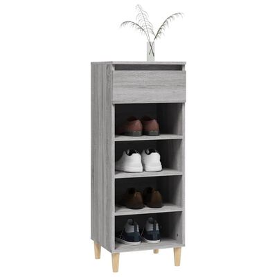 vidaXL Schoenenkast 40x36x105 cm bewerkt hout grijs sonoma