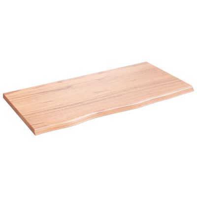 vidaXL Wandschap 80x40x2 cm behandeld massief eikenhout lichtbruin