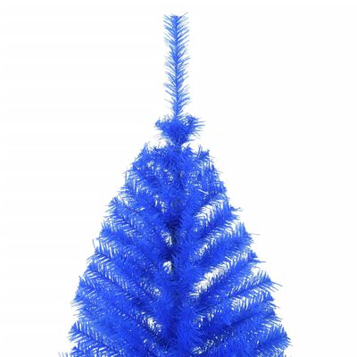 vidaXL Kunstkerstboom met standaard half 180 cm PVC blauw