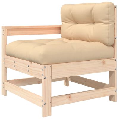 vidaXL 7-delige Loungeset met kussens massief teak