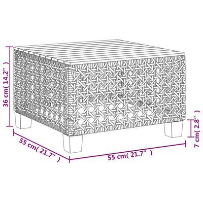 vidaXL 5-delige Loungeset met kussens poly rattan zwart