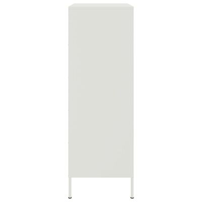 vidaXL Hoge kast 68x39x113 cm staal wit