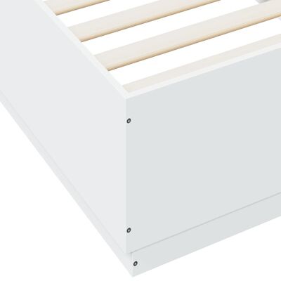 vidaXL Bedframe bewerkt hout wit 100x200 cm