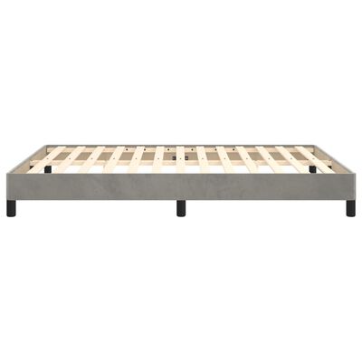 vidaXL Bedframe fluweel lichtgrijs 140x190 cm