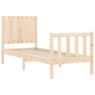 vidaXL Bedframe met hoofdbord massief hout