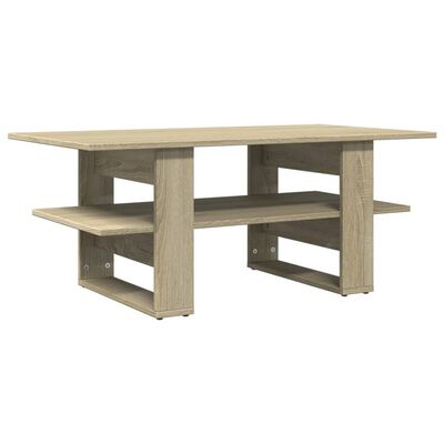 vidaXL Salontafel 102x55x42 cm bewerkt hout sonoma eikenkleurig