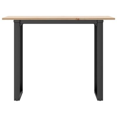 vidaXL Eettafel O-frame 100x50x75 cm massief grenenhout en gietijzer