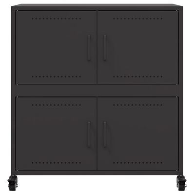 vidaXL Dressoir 68x39x72 cm staal zwart