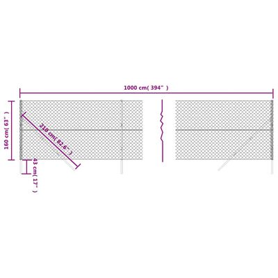 vidaXL Gaashek 1,6x10 m groen