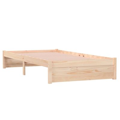 vidaXL Bedframe massief hout wit 100x200 cm