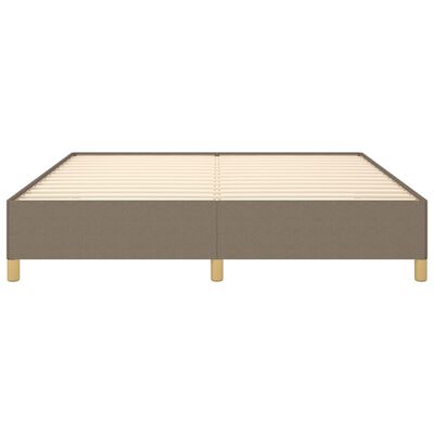 vidaXL Bedframe zonder matras stof taupe 160x200 cm