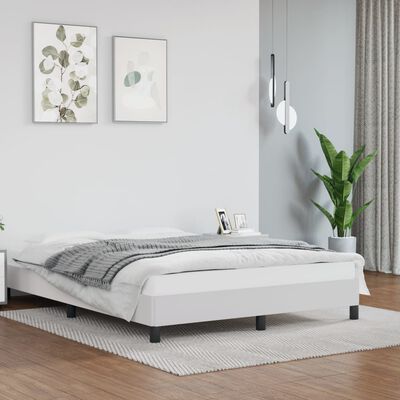 vidaXL Bedframe kunstleer wit 140x200 cm