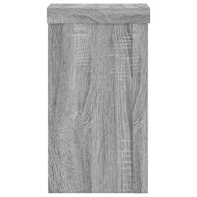 vidaXL Plantenstandaards 2 st 10x10x18 cm bewerkt hout grijs sonoma