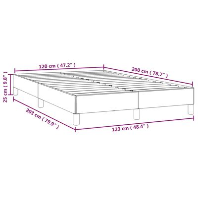 vidaXL Bedframe stof donkergrijs 120x200 cm