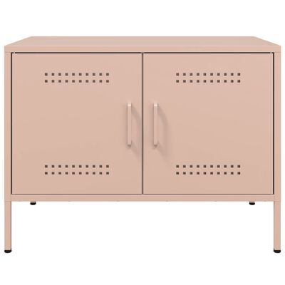 vidaXL Tv-meubel 68x39x50,5 cm staal roze