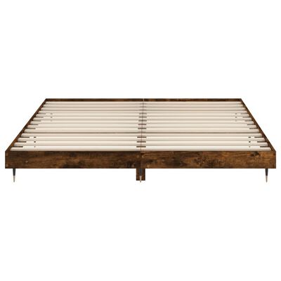 vidaXL Bedframe bewerkt hout gerookt eikenkleurig 180x200 cm