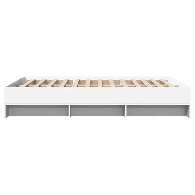 vidaXL Bedframe bewerkt hout wit 120x190 cm