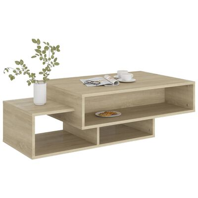 vidaXL Salontafel 105x55x32 cm bewerkt hout sonoma eikenkleurig