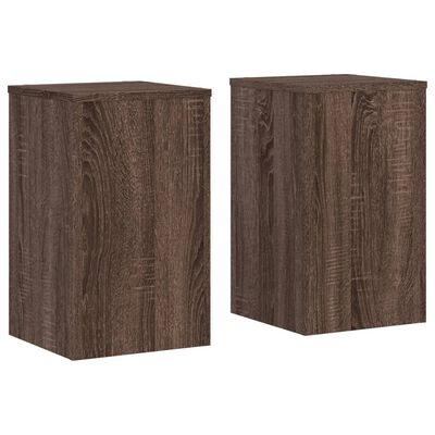 vidaXL Plantenstandaards 2 st 30x30x50 cm bewerkt hout bruin eiken