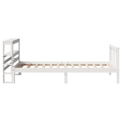 vidaXL Bedframe zonder matras massief grenenhout wit 140x200 cm