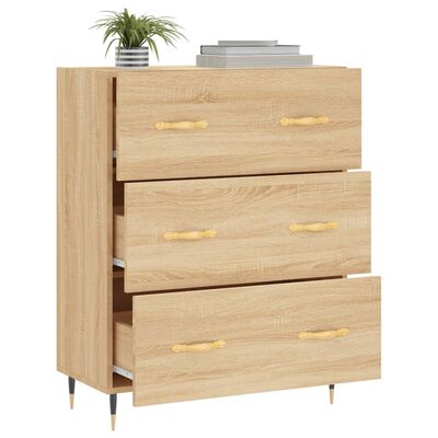 vidaXL Dressoir 69,5x34x90 cm bewerkt hout sonoma eikenkleurig