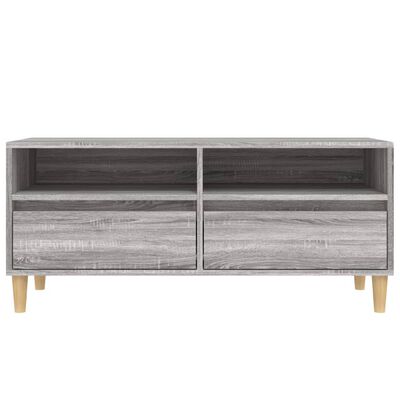 vidaXL Tv-meubel 100x34,5x44,5 cm bewerkt hout grijs sonoma eikenkleur