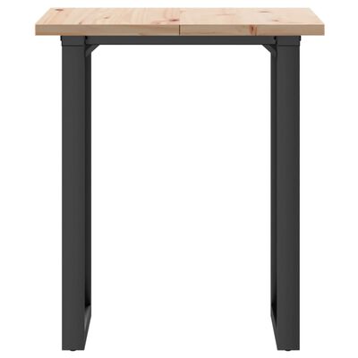 vidaXL Eettafel O-frame 70x70x75,5 cm massief grenenhout en gietijzer