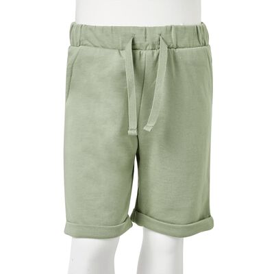 Kindershorts met trekkoord 104 lichtkaki