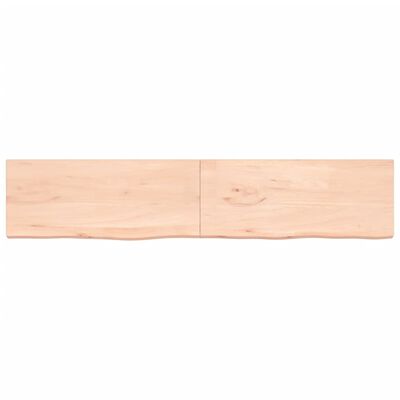 vidaXL Tafelblad 200x40x(2-4) cm onbehandeld massief eikenhout