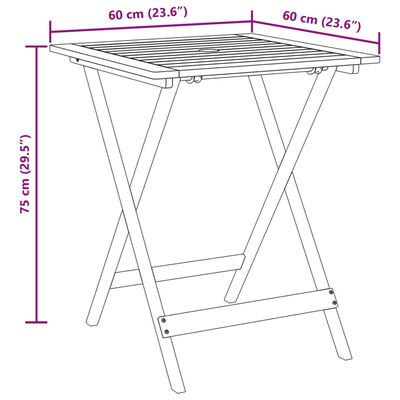 vidaXL 3-delige Bistroset stof en massief hout taupe