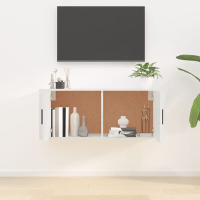 vidaXL Tv-wandmeubel 100x34,5x40 cm hoogglans wit