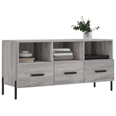 vidaXL Tv-meubel 102x36x50 cm bewerkt hout grijs sonoma eikenkleurig