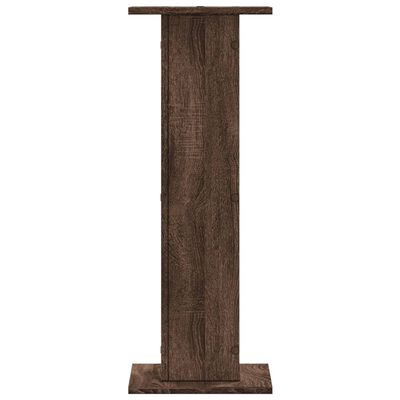 vidaXL Plantenstandaards 2 st 30x30x80 cm bewerkt hout bruin eiken