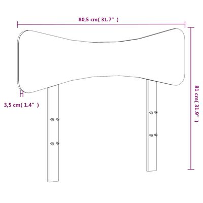 vidaXL Hoofdbord 75 cm massief grenenhout wasbruin