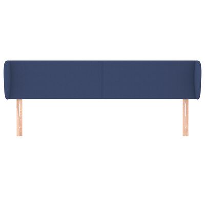 vidaXL Hoofdbord met randen 163x23x78/88 cm stof blauw