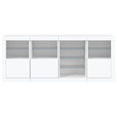 vidaXL Dressoir met LED-verlichting 164x37x67 cm wit