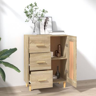 vidaXL Dressoir 69,5x34x90 cm bewerkt hout sonoma eikenkleurig