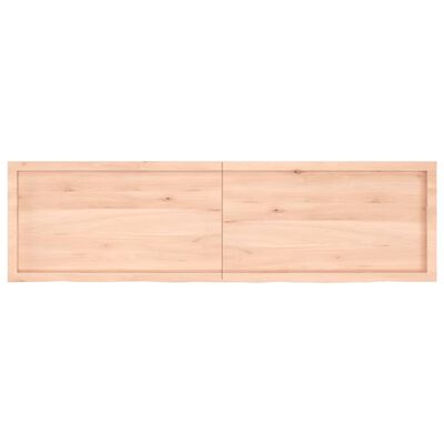 vidaXL Tafelblad 180x50x(2-6) cm onbehandeld massief eikenhout