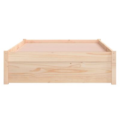 vidaXL Bedframe massief hout wit 100x200 cm