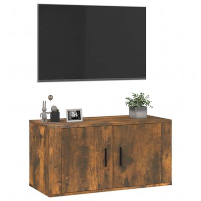 vidaXL Tv-wandmeubel 80x34,5x40 cm gerookt eikenkleurig