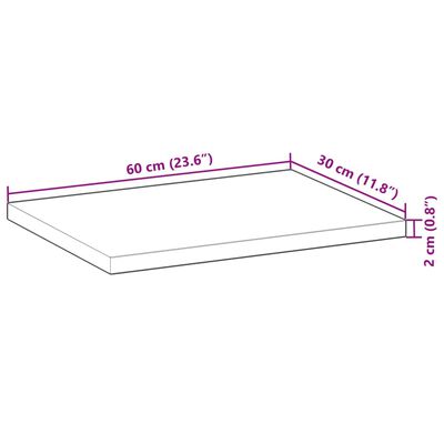 vidaXL Wandschappen 4 st zwevend 60x30x2 cm onbehandeld acaciahout