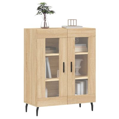 vidaXL Dressoir 69,5x34x90 cm bewerkt hout sonoma eikenkleurig