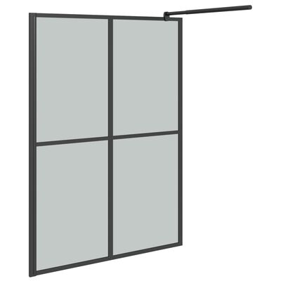 vidaXL Inloopdouchescherm 140x195 cm donker gehard glas