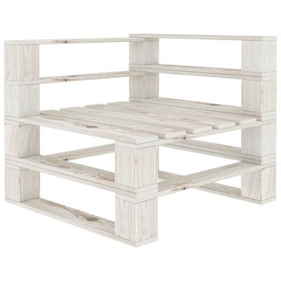 vidaXL 6-delige Loungeset pallet hout wit